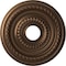 Ekena Millwork Cole PVC Ceiling Medallion (Canopies up to 4 1/2"), 16"OD x 3 1/2"ID x 1"P, Metallic Antique Brass CMP16COCAB - alternate 1